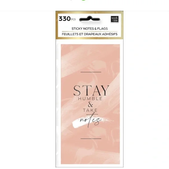 The happy planner Work + Life Minimalist Sticky Notes & Flag Labels - Blush - Picture 1 of 3